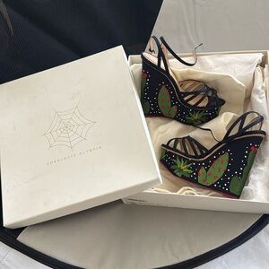 Charlotte Olympia “desert night” Meredith wedges 35.5